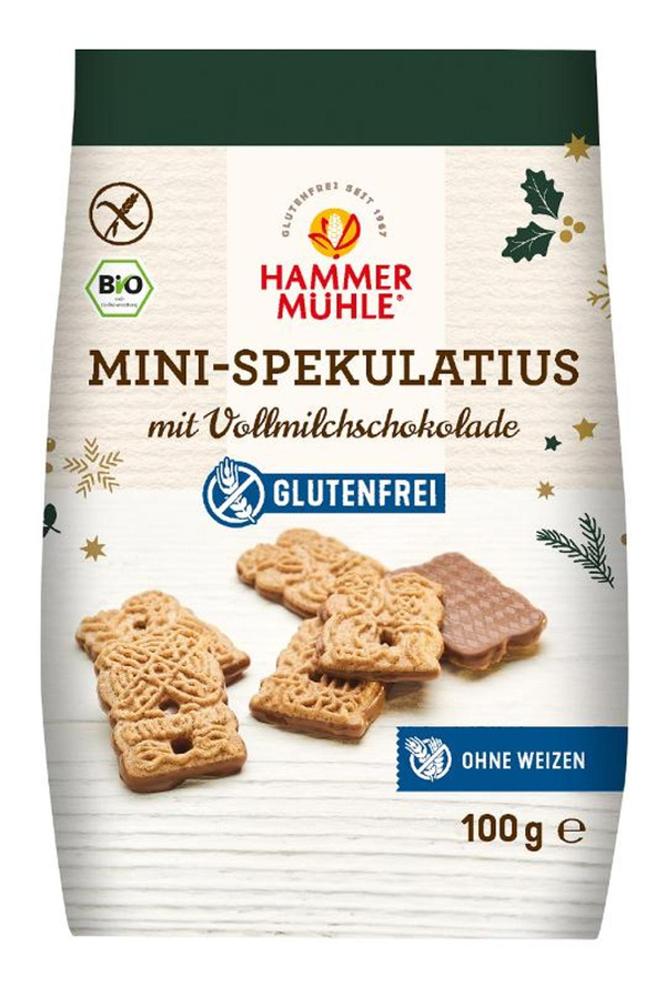 Produktfoto zu Mini Spekulatius glutenfrei, 150 g, Hammermühle