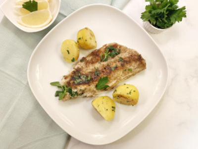 Produktfoto zu Zanderfilet mit Petersilie-Kartoffeln