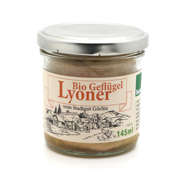 Produktfoto zu Bio Geflügel Lyoner, 145 ml