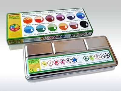 Produktfoto zu Naturfarbkasten mit 12 Farben, Nawaro