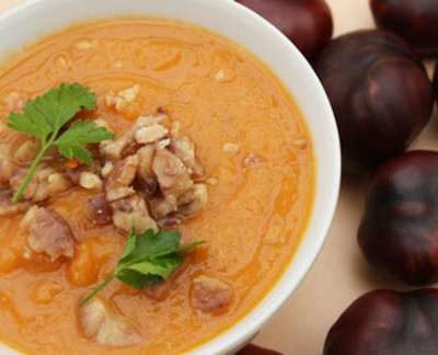 Produktfoto zu Kürbissuppe mit Apfel