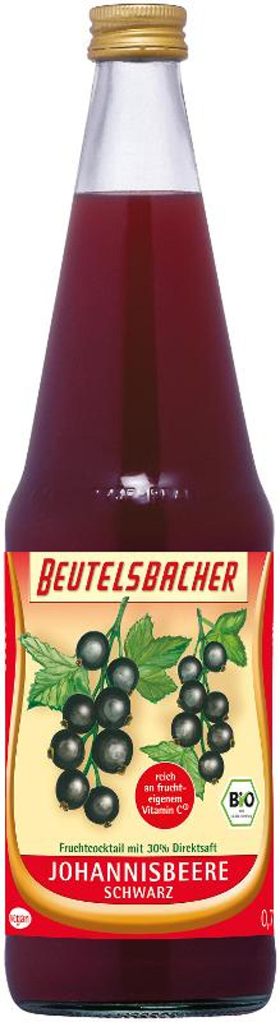 Produktfoto zu Schwarze Johannisbeeren, 0,7 l Beutelsbacher Fruchtsaftkelterei