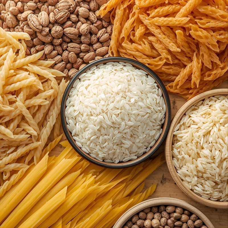 Nudel, Reis, Getreide, Hülsen