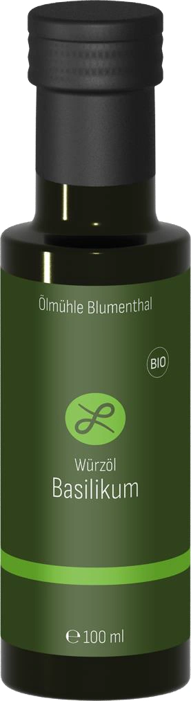 Produktfoto zu Würzöl Basilikum, 100 ml, Ölmühle Blumenthal