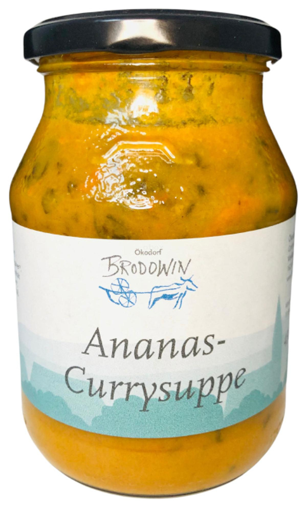 Produktfoto zu Ananas-Curry Suppe mit Spinat