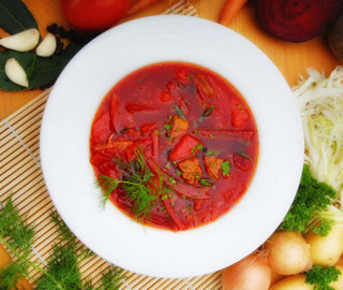 Borschtsch-Topf, klare Rote Bete Suppe