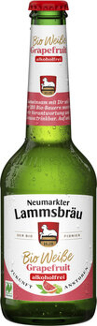 Produktfoto zu Lammsbräu Bier Weiße Grapefruit, alkoholfrei, 0,33 l