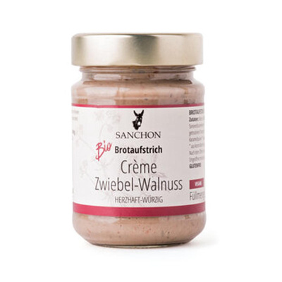 Produktfoto zu Brotaufstrich Crème Zwiebel - Walnuss, 190 g