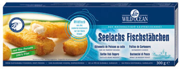 Produktfoto zu TK Fischstäbchen aus Seelachs, 10 Stück, WildOcean