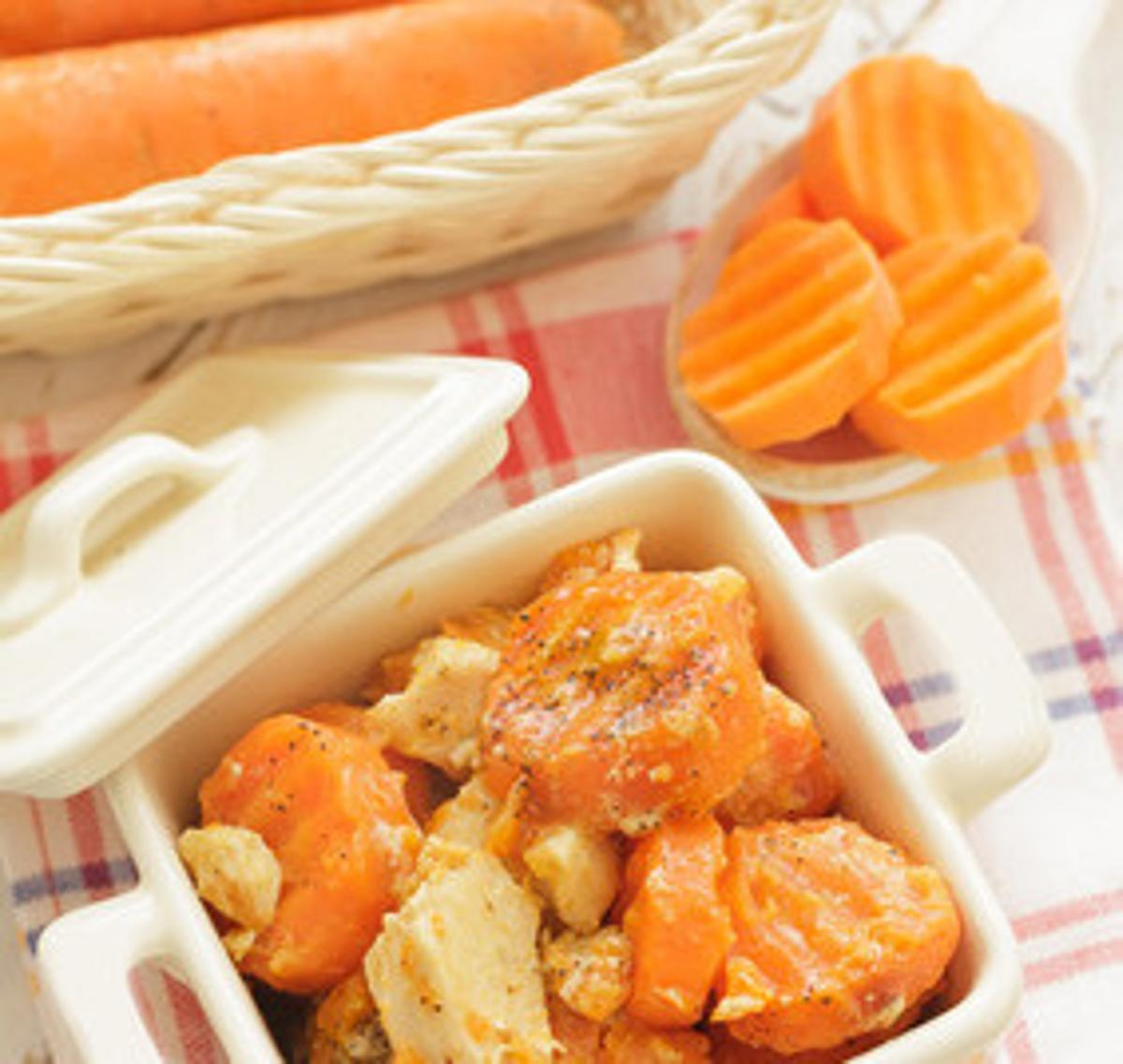 Möhren-Gorgonzola-Gratin