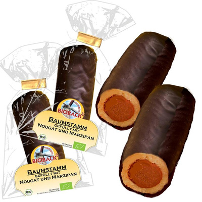 Produktfoto zu Baumstämme Nougatrolle, 50 g, rosmarin BIOBACK