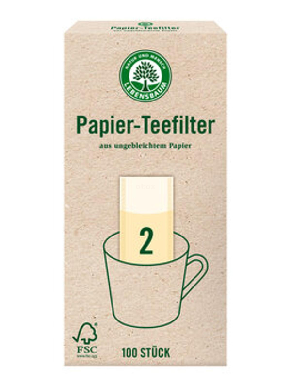 Produktfoto zu Papier Teefilter Gr. 2, 100 Stück