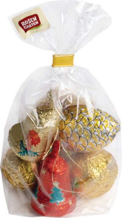 Produktfoto zu Schokoladen-Christbaumbehang, 62,5 g, Rosengarten