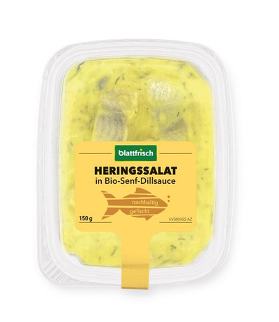 Produktfoto zu Heringsalat Senf Dill Sauce, 150 g, Blattfrisch