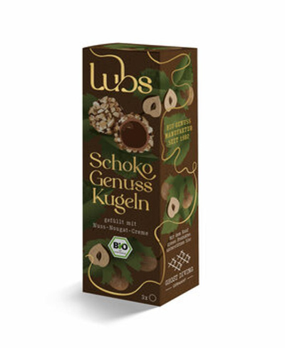 Produktfoto zu Schoko Genuss Kugeln mit Nuss Nougat Creme, 45 g, Lubs