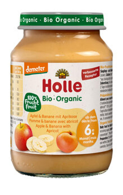 Produktfoto zu Apfel und Banane mit Aprikose