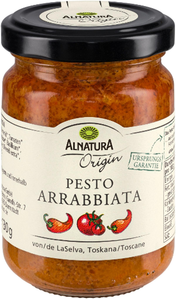Produktfoto zu Origin Pesto Arrabbiata 130 g