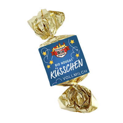 Produktfoto zu Küsschen Nougat mit Vollmilchüberzug, 20 g, Nürnberger Bio Originale