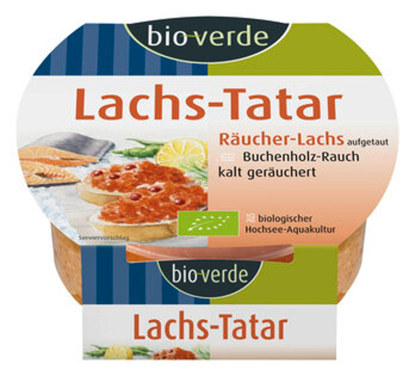 Produktfoto zu Räucherlachs Tatar, 125 g, bio-verde