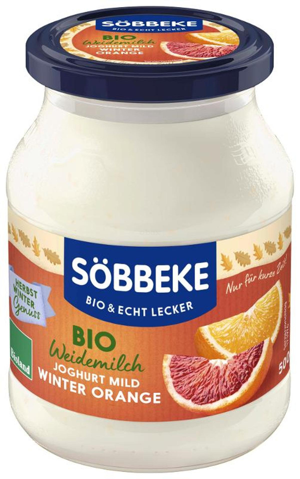 Produktfoto zu Saison Joghurt Winter Orange 3,8% , 500 g, Söbekke