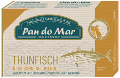Produktfoto zu Thunfisch in Sonnenblumenöl, 120 g, Pan do Mar