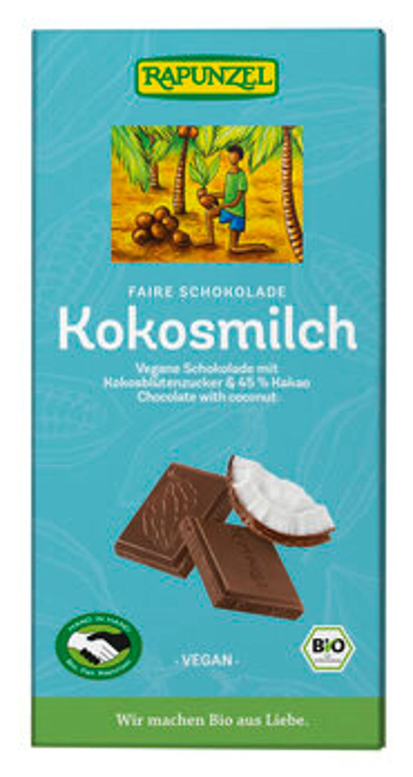 Produktfoto zu Kokosmilch Schokolade, 80 g
