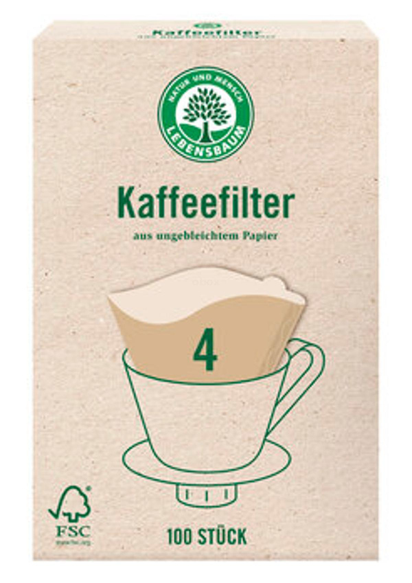 Produktfoto zu Papier Kaffeefilter, Gr.4  100