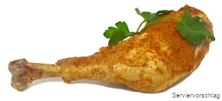 Produktfoto zu Marinierte Hühnerkeule vorgegart, ca. 250 g