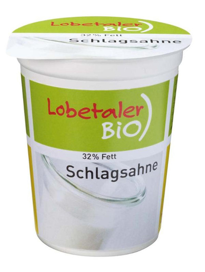 Produktfoto zu Schlagsahne 32% , 200 g , Lobetaler Bio