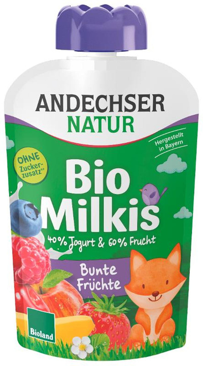Produktfoto zu Milkis Bunte Früchte, 100 g Andechser Molkerei