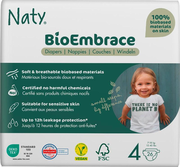 Produktfoto zu Eco by Naty Windel Gr.4, 7 - 18 kg, 26 St.