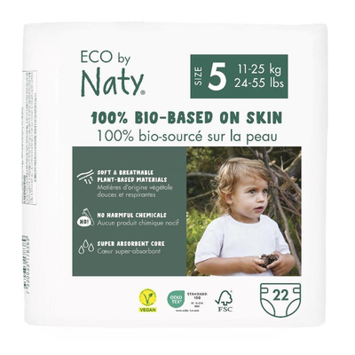 Produktfoto zu Eco by Naty Windel Gr.5, 11 - 25 kg, 22 St.