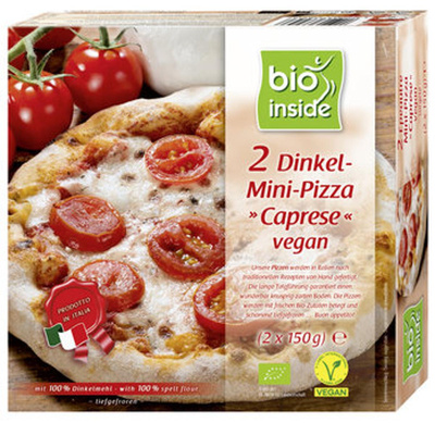 Produktfoto zu TK 2 Dinkel Mini Pizza "Caprese" vegan