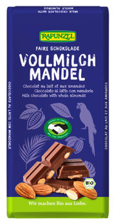 Produktfoto zu Vollmilch Schokolade Mandel