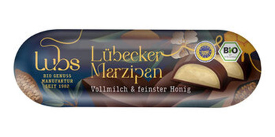 Produktfoto zu Marzipanbrot mit Vollmilchschokolade, 50 g, Lubs