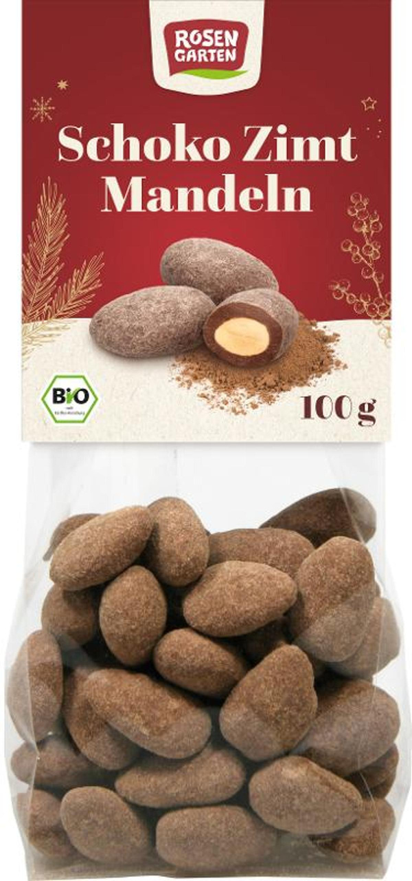 Produktfoto zu Zimt-Schoko-Mandeln, 100 g, Rosengarten