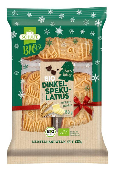 Produktfoto zu Dinkel Butter Spekulatius Zartbitter, 150 g, SIJ
