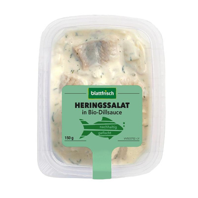 Produktfoto zu Dill Heringssalat,  150 g,  Blattfrisch