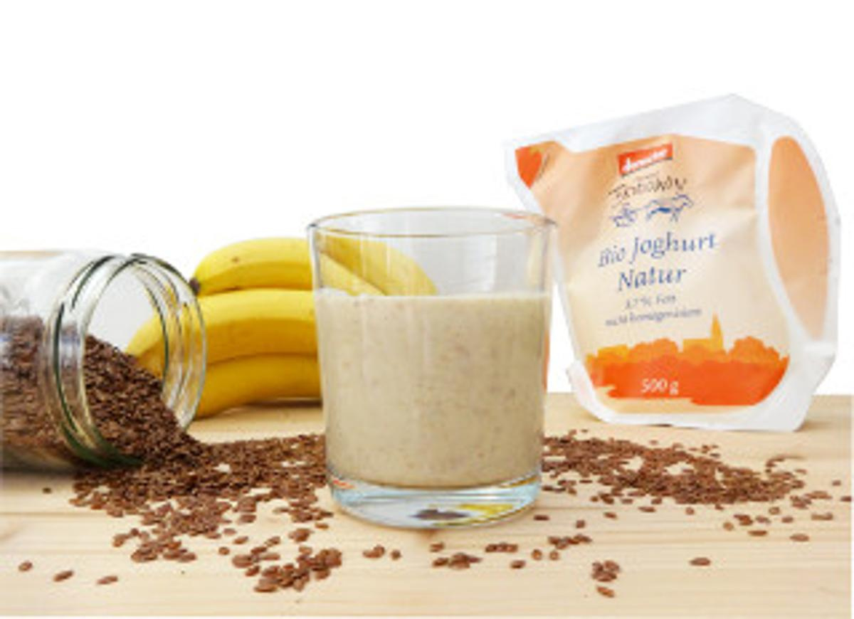 Bananen Smoothie mit Leinsamen