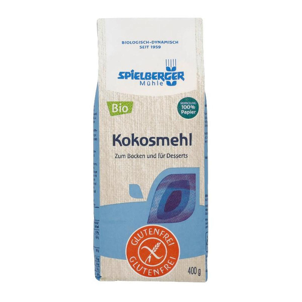 Produktfoto zu Kokosmehl glutenfrei, 400 g, Spielberger Mühle