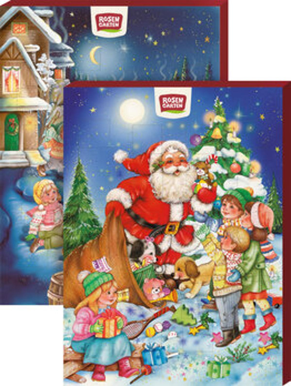 Produktfoto zu Adventskalender Schokolade, 75 g, Rosengarten