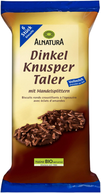 Produktfoto zu Mandel Dinkel Taler  Vollmilch