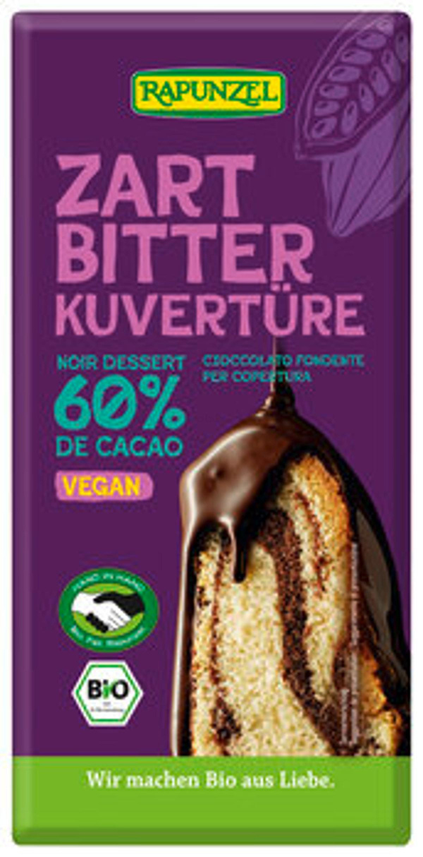 Produktfoto zu Zartbitter Kuvertüre HIH