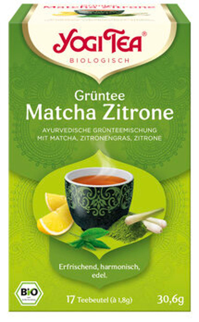 Produktfoto zu Yogi Grüntee Matcha Zitrone