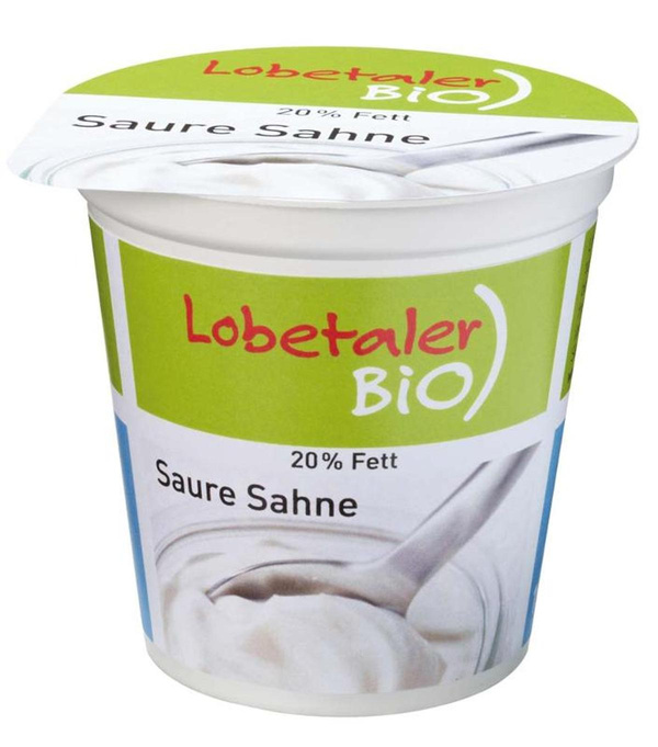 Produktfoto zu Saure Sahne 20% , 150 g , Lobetaler Bio