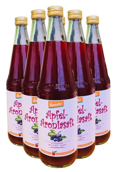 Produktfoto zu Apfel-Aronia Saft, 6x 0,7 l, Hof Medewege