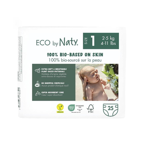 Produktfoto zu Eco by Naty Windel Gr.1, 2 - 5 kg, 25 St.