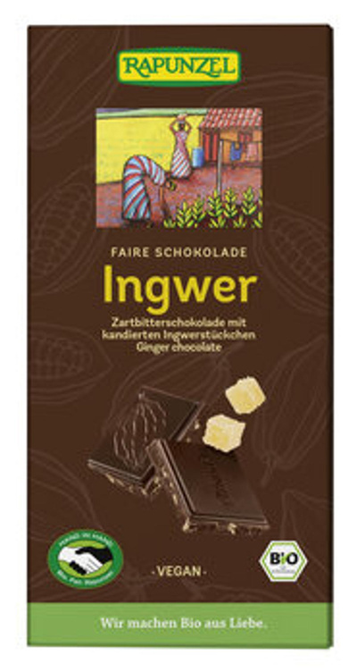 Produktfoto zu Ingwer Zartbitter Schokolade