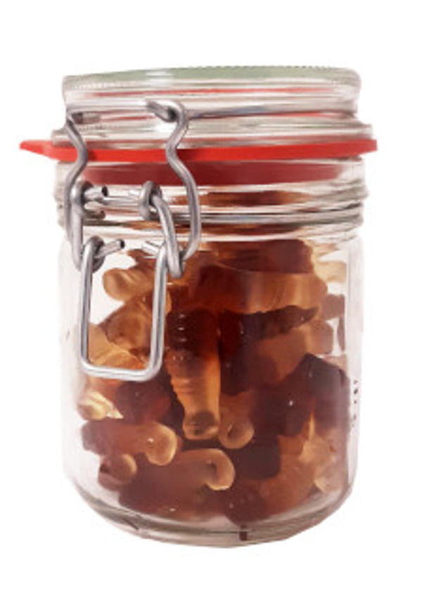Produktfoto zu Cola Flaschen, 200 g Fruchtgummis im Pfandglas (koffeinfrei)