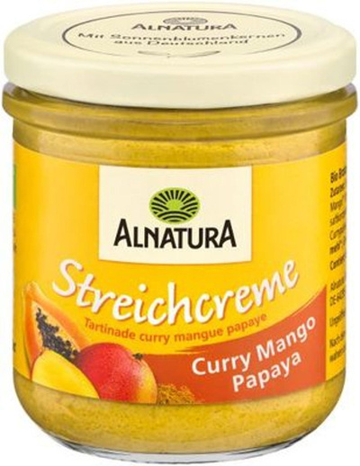 Produktfoto zu Streichcreme Curry Mango Papaya 180 g
